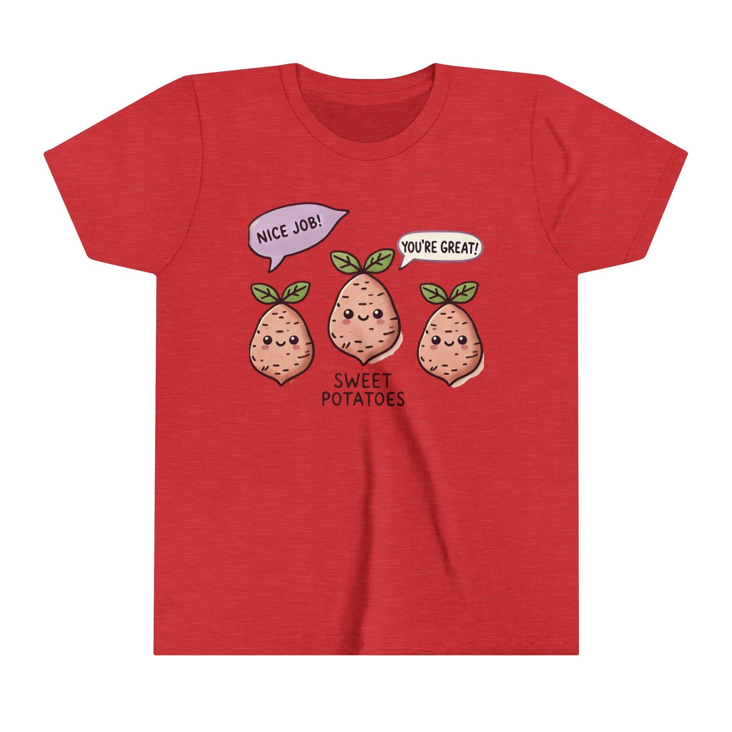 Youth Short Sleeve Tee, Funny Potato Shirt, Cute Kids Sweet Potato Lover Gift Foodie Shirt