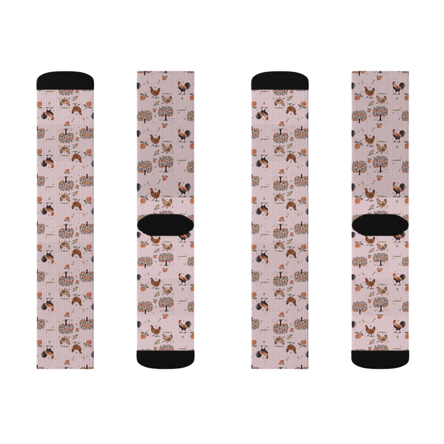 Chickens and Peaches Socks