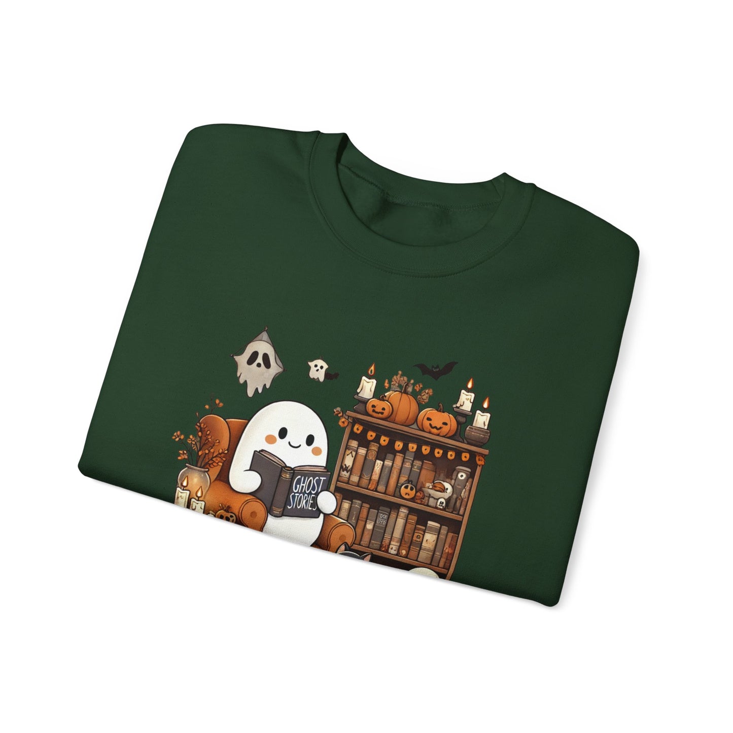 Ghost Reading Ghost Stories Halloween Sweatshirt