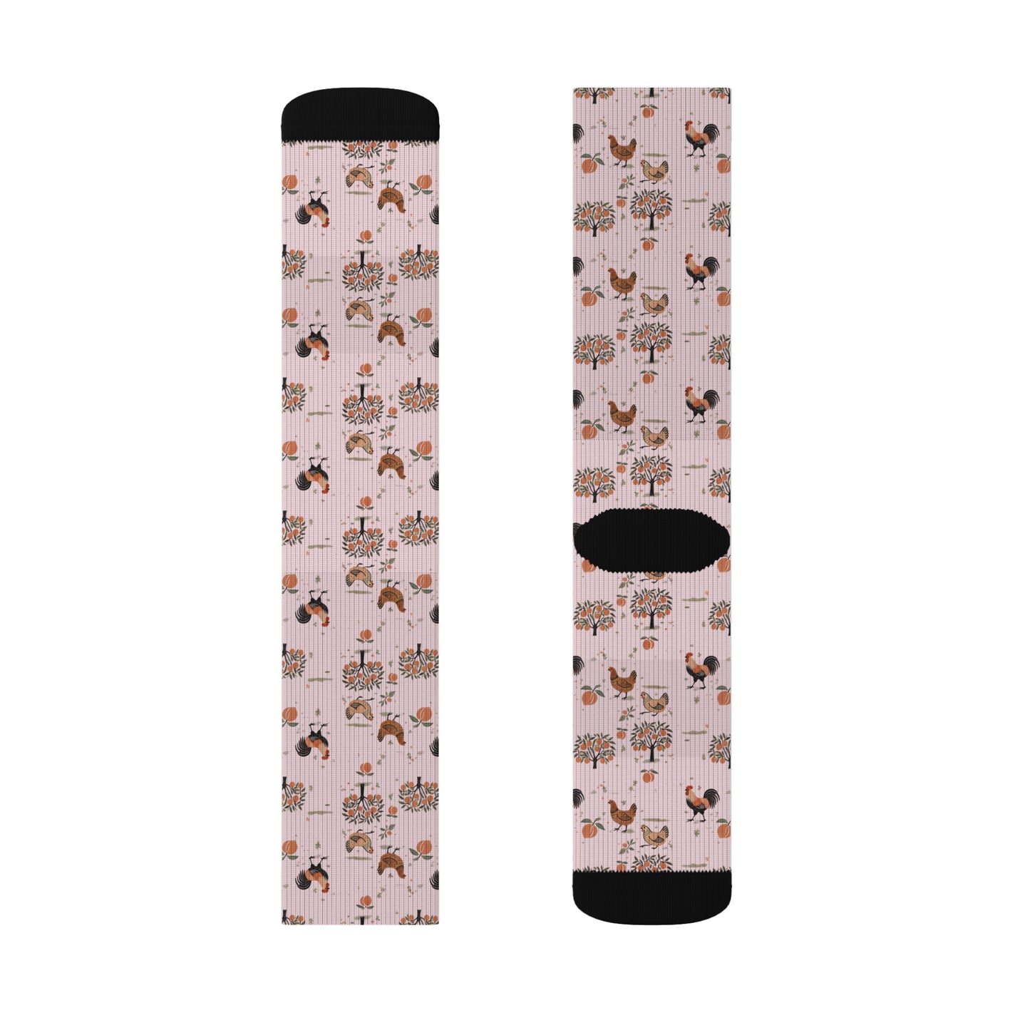 Chickens and Peaches Socks