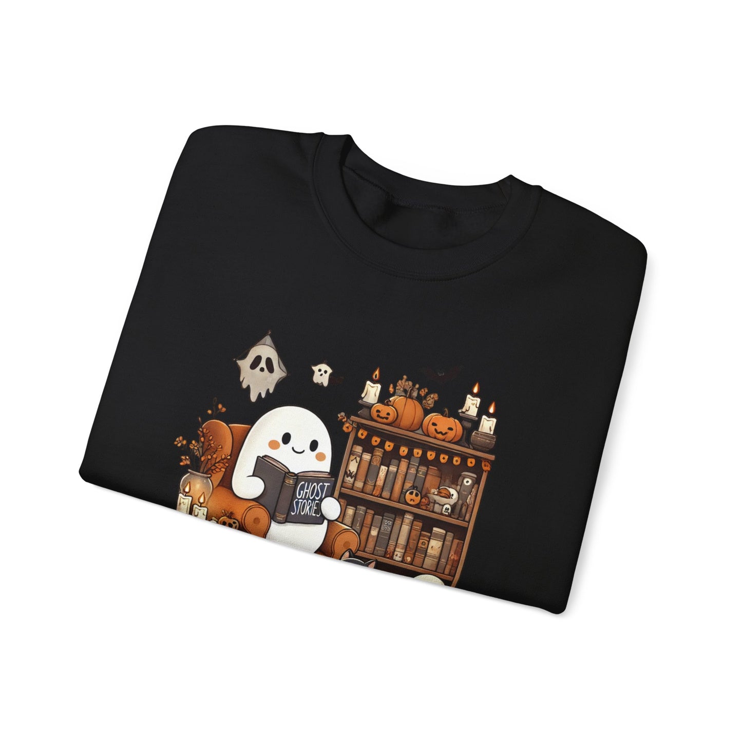 Ghost Reading Ghost Stories Halloween Sweatshirt