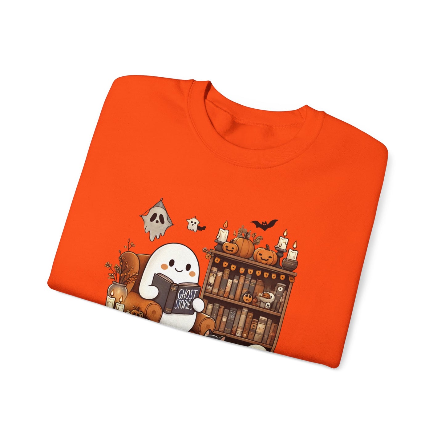 Ghost Reading Ghost Stories Halloween Sweatshirt
