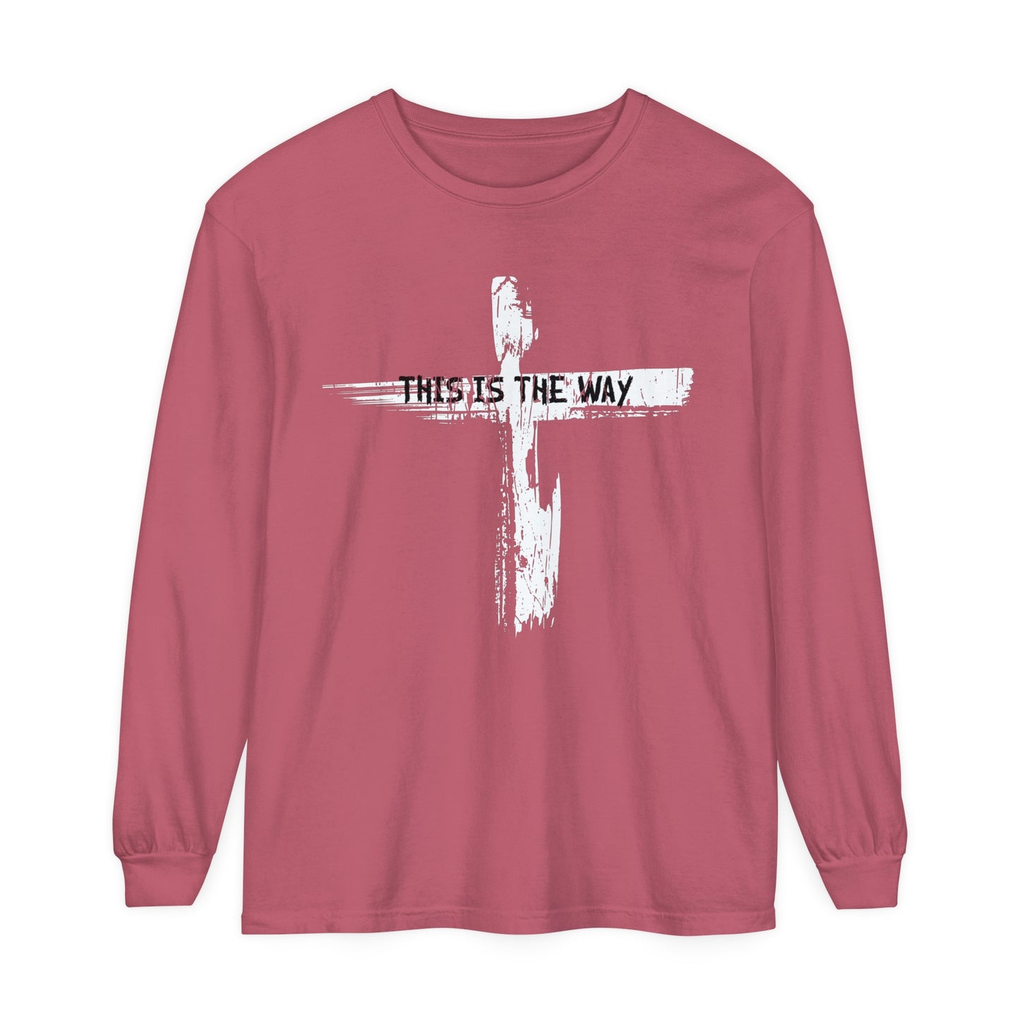 Adult Long Sleeve Tee This Is The Way The Cross Bible Quote