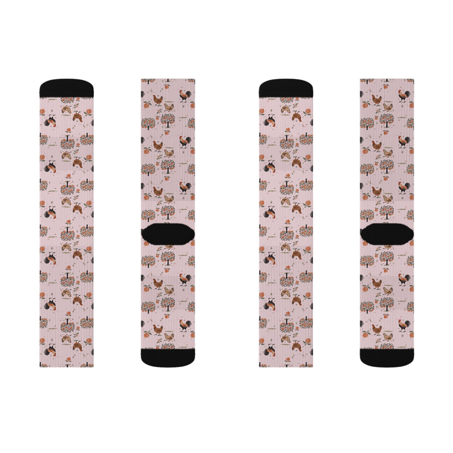 Chickens and Peaches Socks
