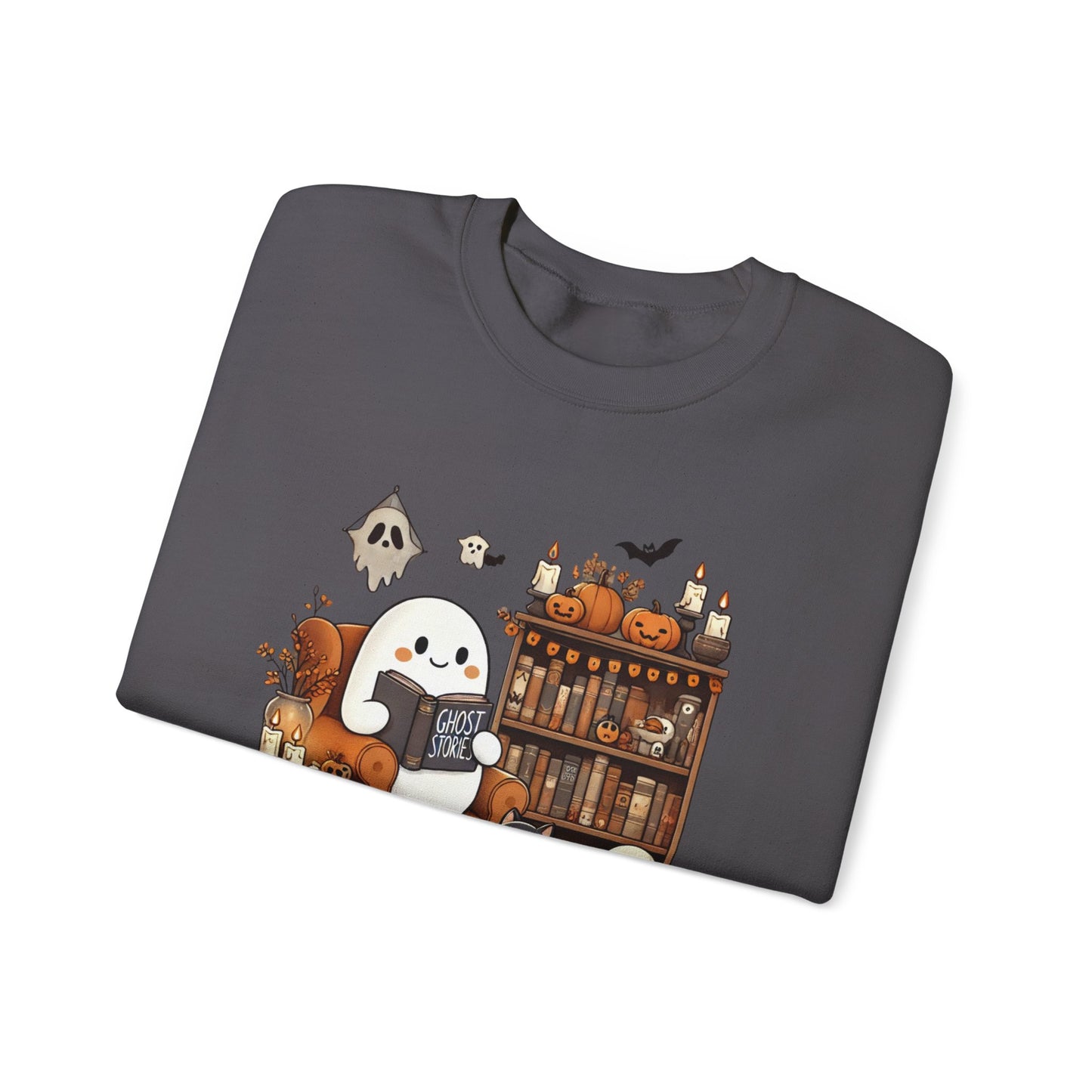 Ghost Reading Ghost Stories Halloween Sweatshirt