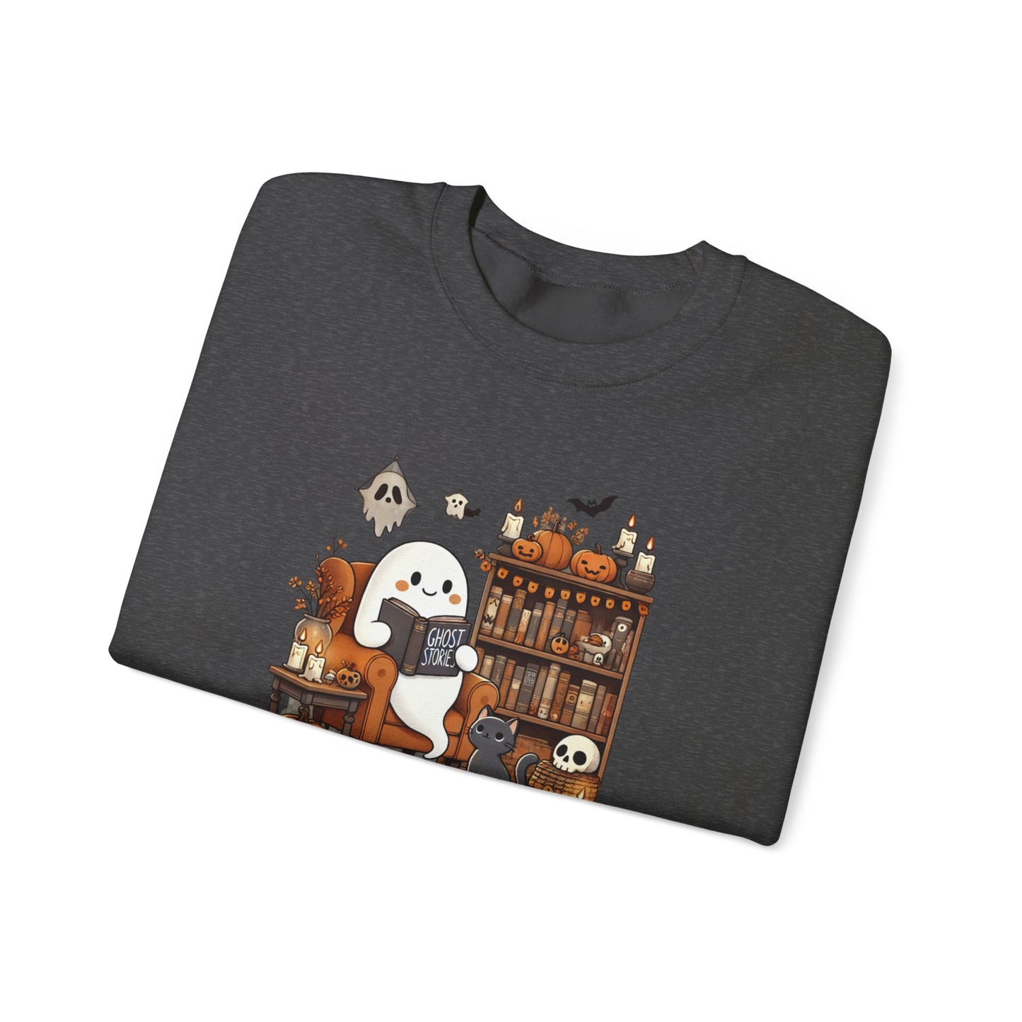Ghost Reading Ghost Stories Halloween Sweatshirt