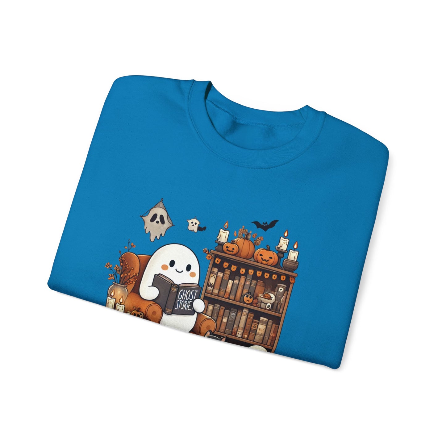 Ghost Reading Ghost Stories Halloween Sweatshirt