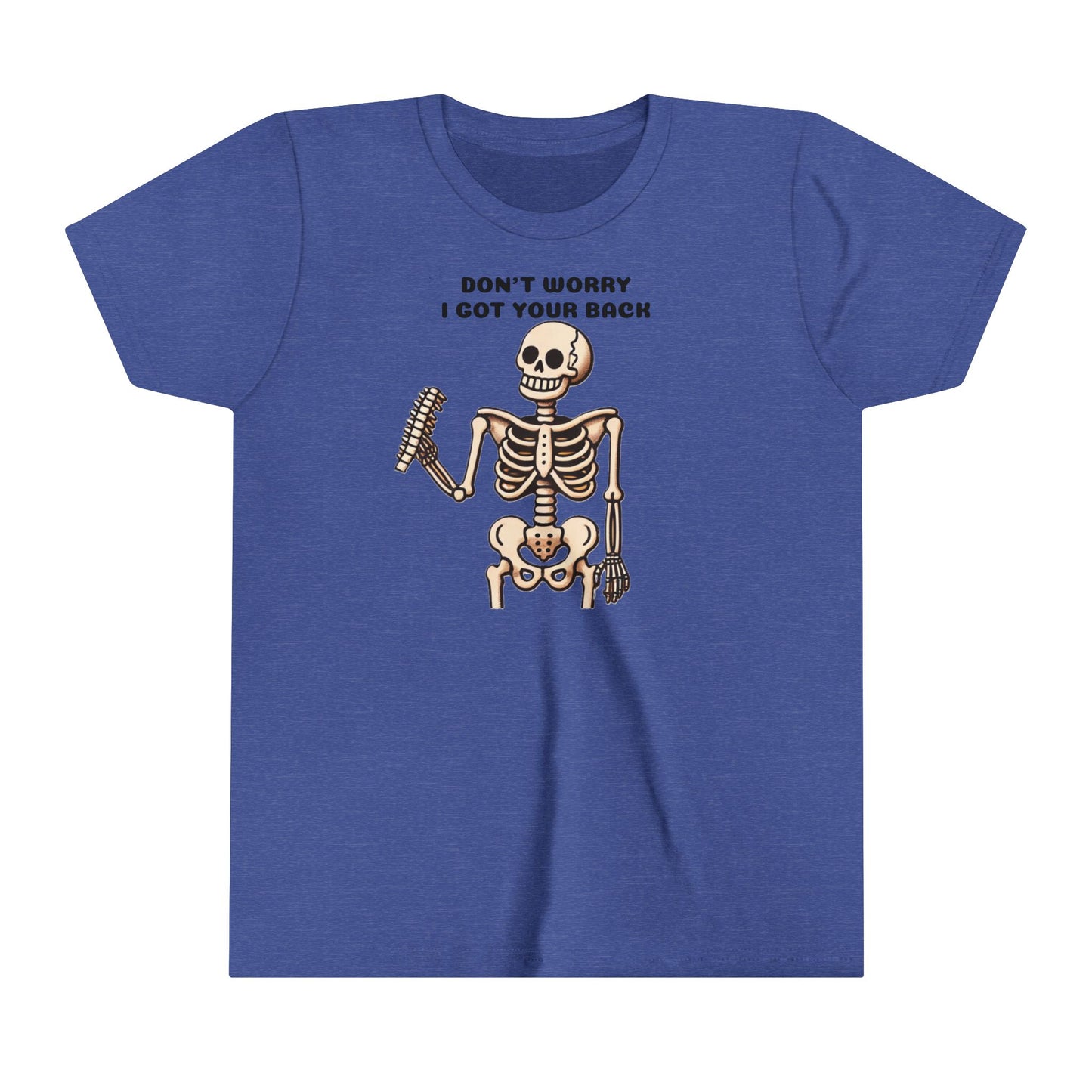 Funny Skeleton Don't Worry I Got Your Back Youth Tee, Kids
Skeleton Graphic Halloween Shirt
