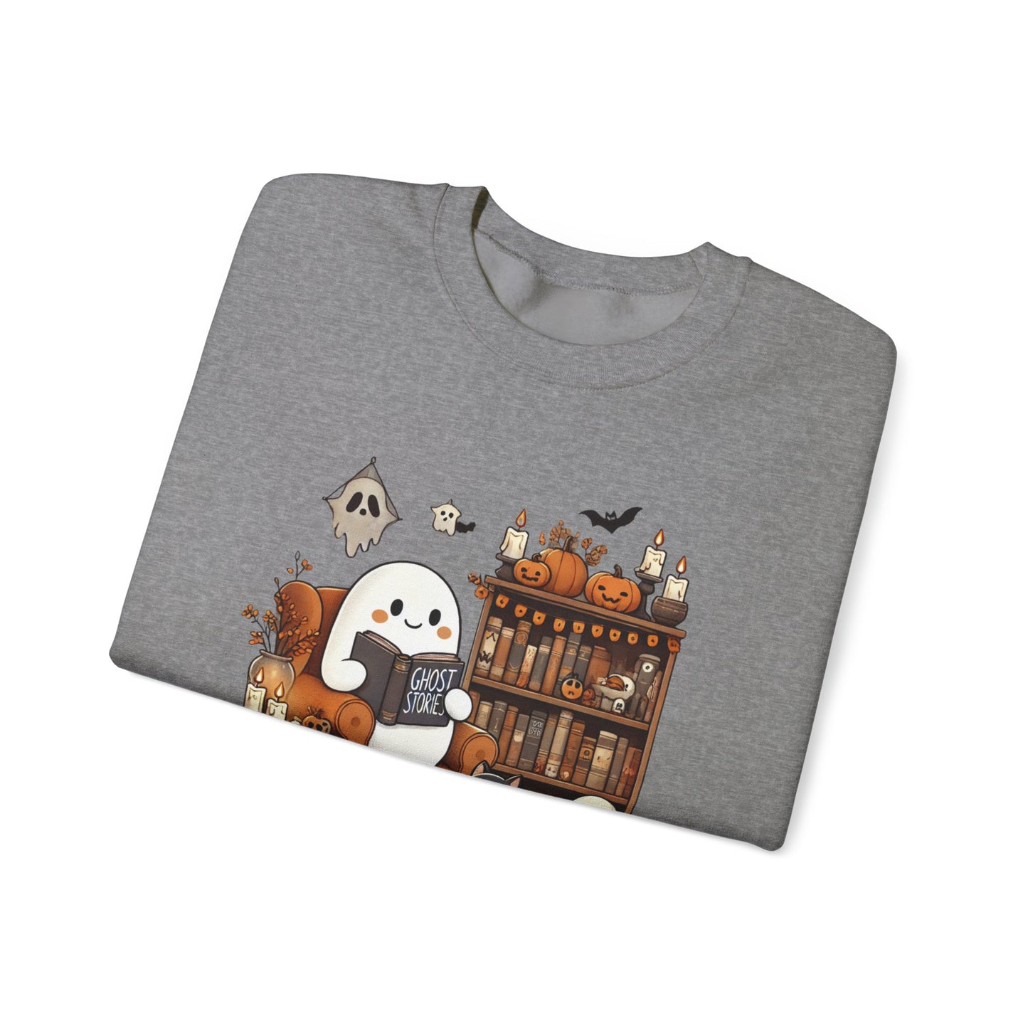 Ghost Reading Ghost Stories Halloween Sweatshirt