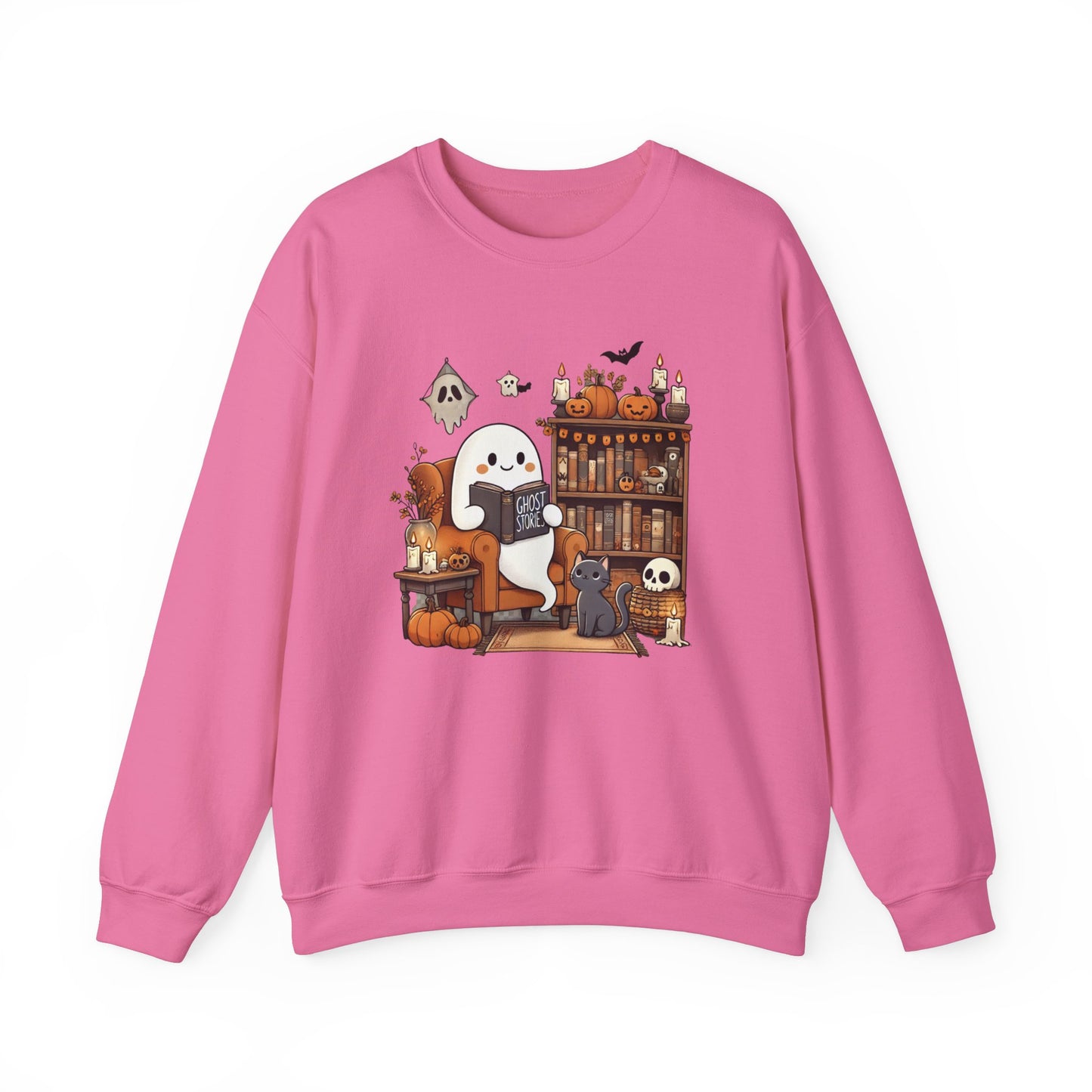 Ghost Reading Ghost Stories Halloween Sweatshirt