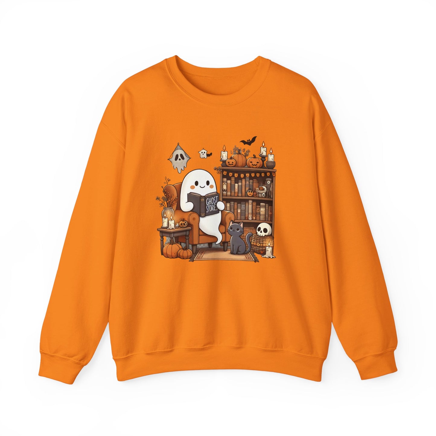 Ghost Reading Ghost Stories Halloween Sweatshirt