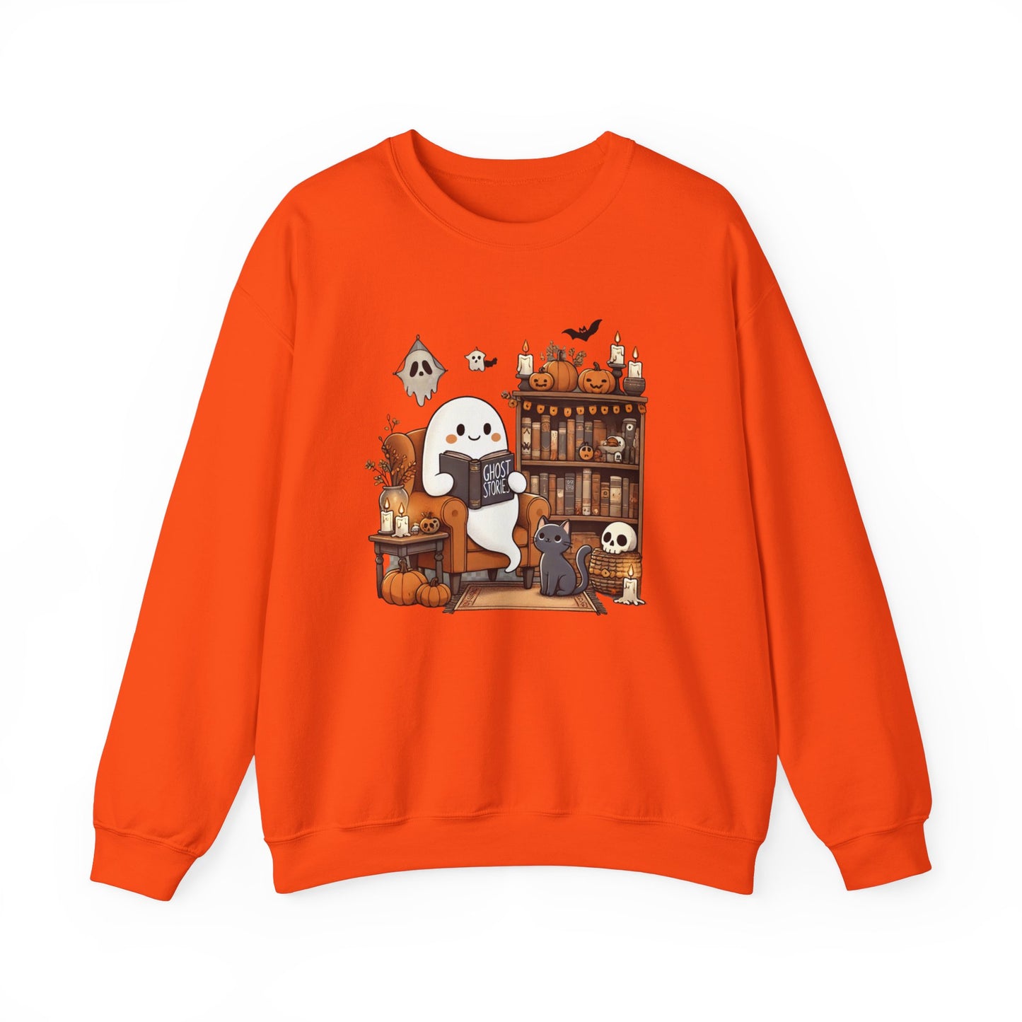 Ghost Reading Ghost Stories Halloween Sweatshirt