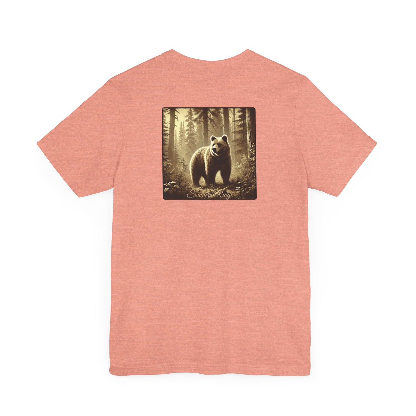 Bear in the Forest Unisex Tee, Woodland Wildlife Shirt, Outdoor Nature Lover Gift, Rustic Camping by Southern Ridge