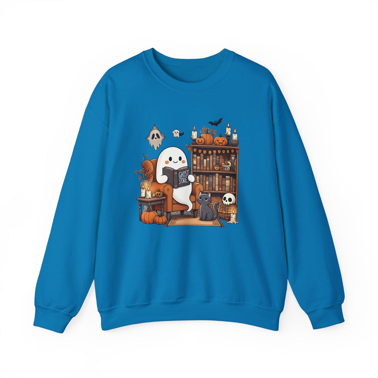 Ghost Reading Ghost Stories Halloween Sweatshirt