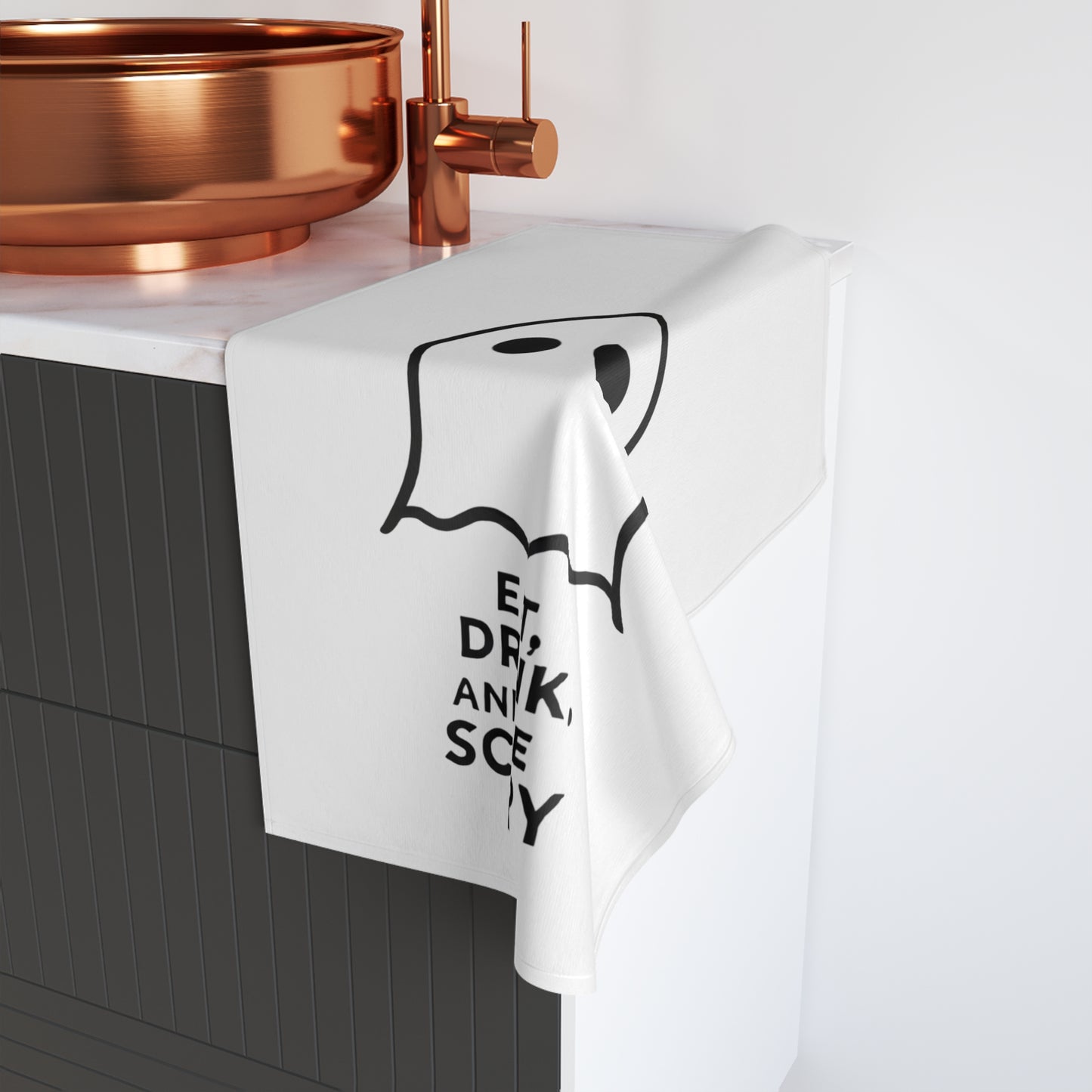 Eat Drink And Be Scary Tea Hand Towel