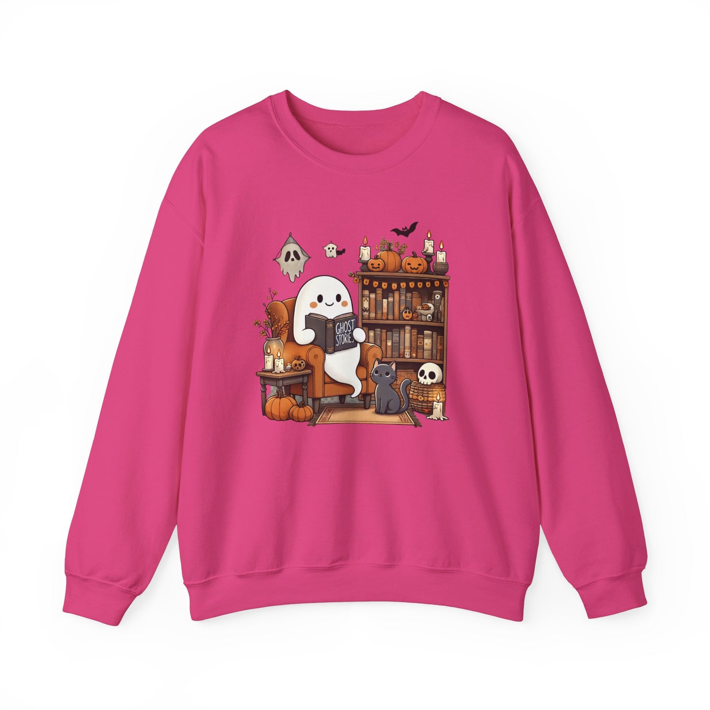 Ghost Reading Ghost Stories Halloween Sweatshirt