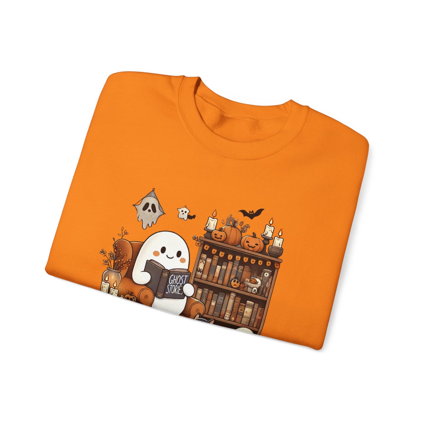 Ghost Reading Ghost Stories Halloween Sweatshirt