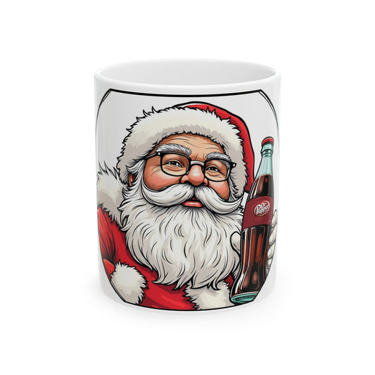 Santa Drinking A Dr Pepper Ceramic Mug 11oz or 15oz