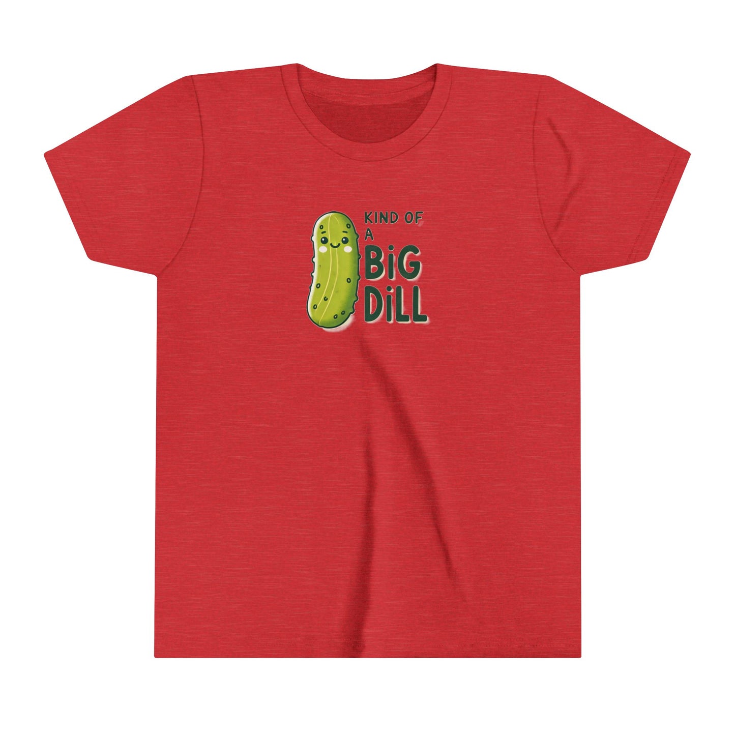 Youth Funny Pickle T-Shirt, Big Dill-ightful Tee, Kind Of A Big Dill, Cute Dill Shirt, Unisex Jersey Top, Foodie Gift