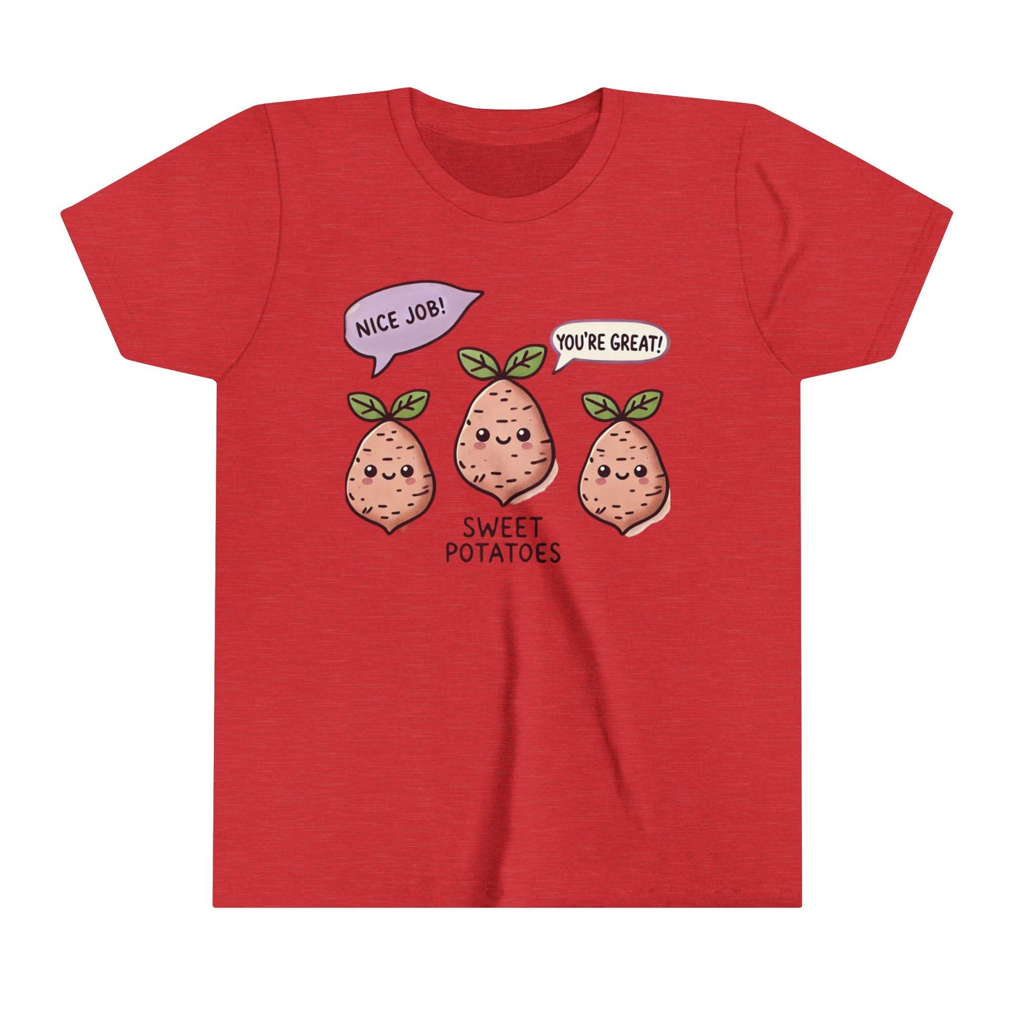 Youth Short Sleeve Tee, Funny Potato Shirt, Cute Kids Sweet Potato Lover Gift Foodie Shirt