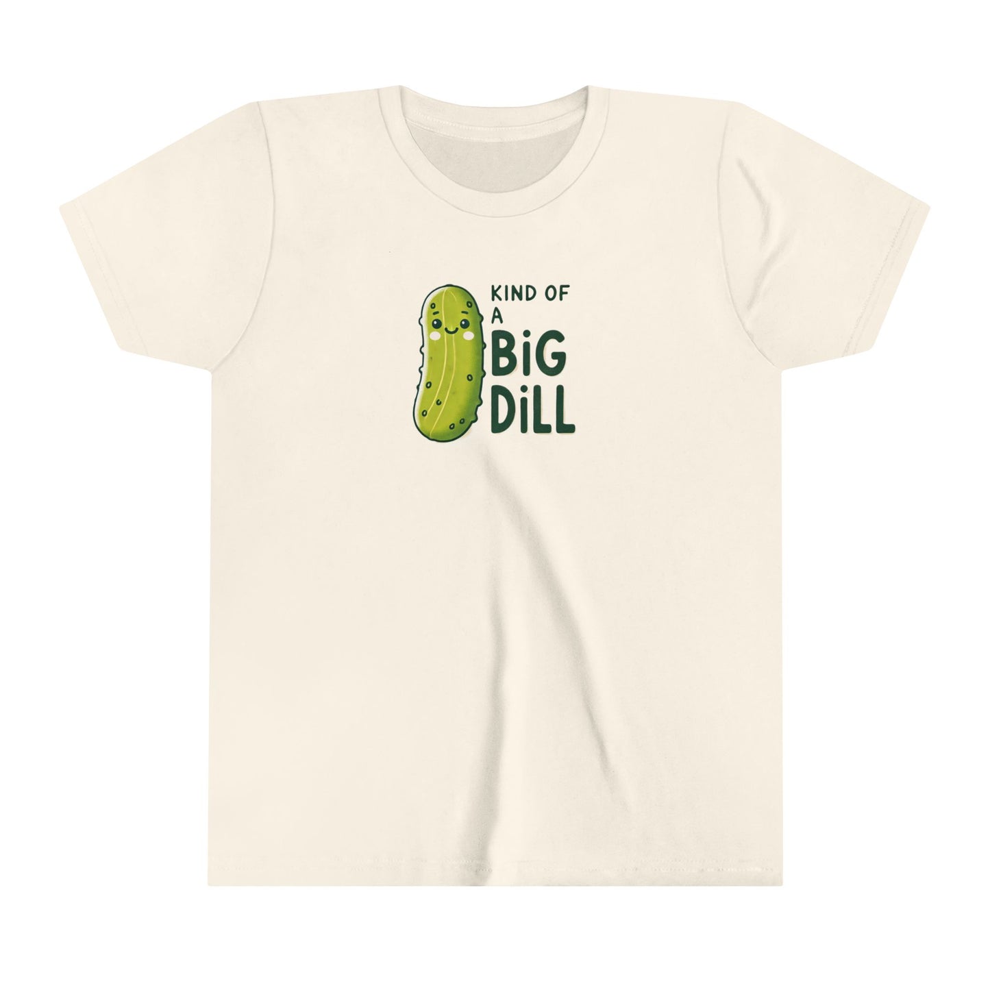 Youth Funny Pickle T-Shirt, Big Dill-ightful Tee, Kind Of A Big Dill, Cute Dill Shirt, Unisex Jersey Top, Foodie Gift