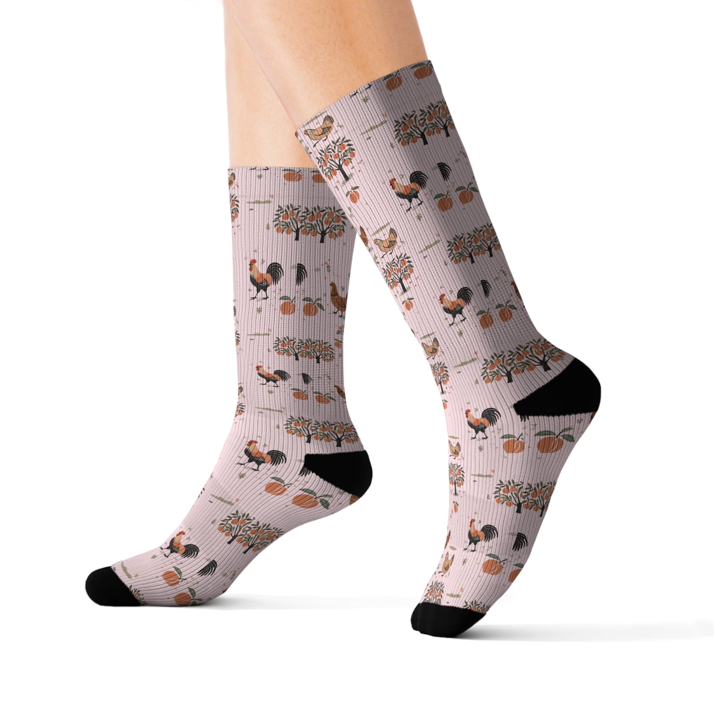 Chickens and Peaches Socks