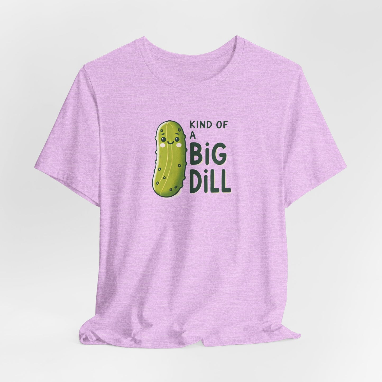 Funny Pickle T-Shirt, Big Dill-ightful Tee, Cute Dill Shirt, Unisex Jersey Top, Foodie Gift