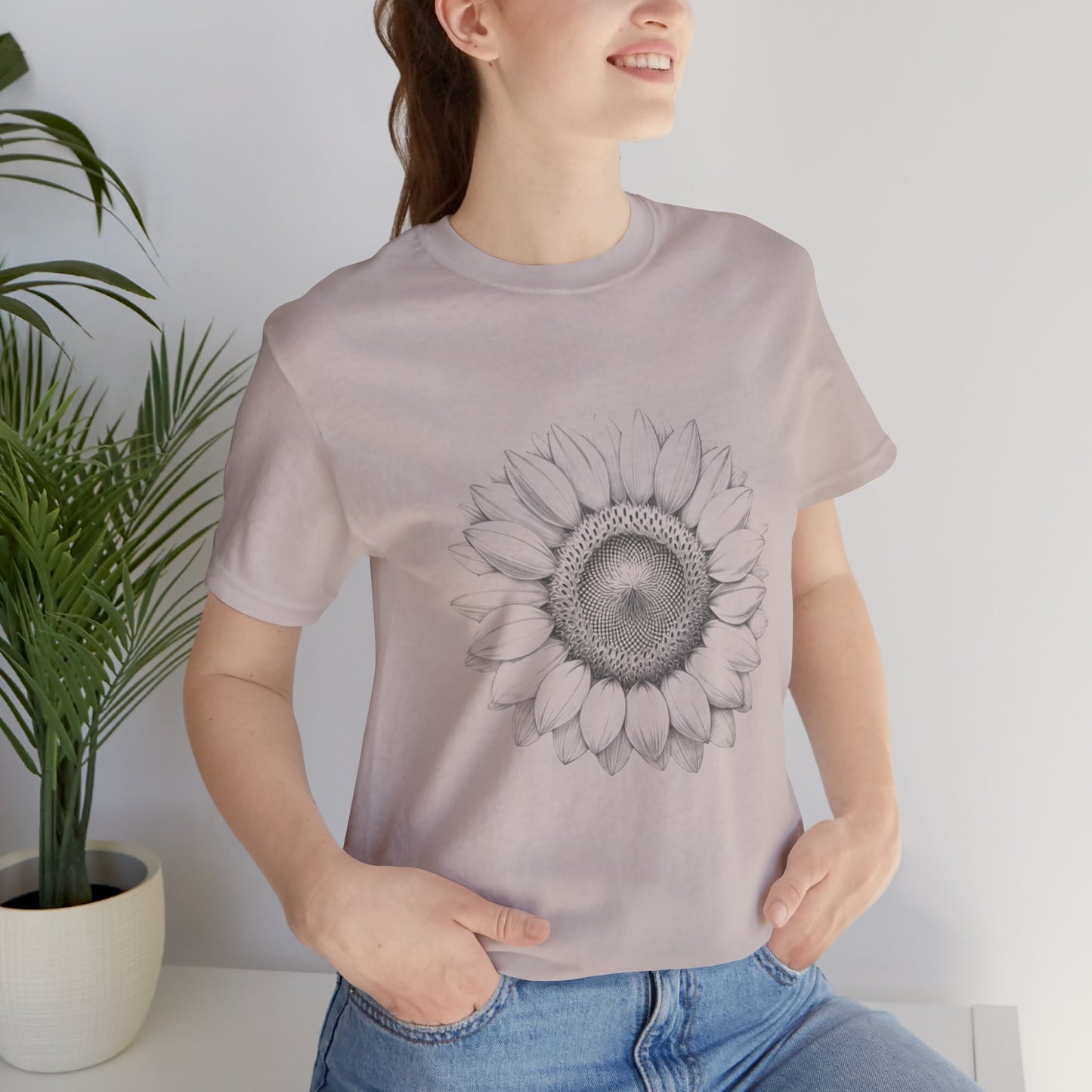 Vintage Drawn Sunflower Tshirt, Floral Graphic Tee, Retro Flower T-Shirt, Nature Lover Gift, Summer Botanical Shirt