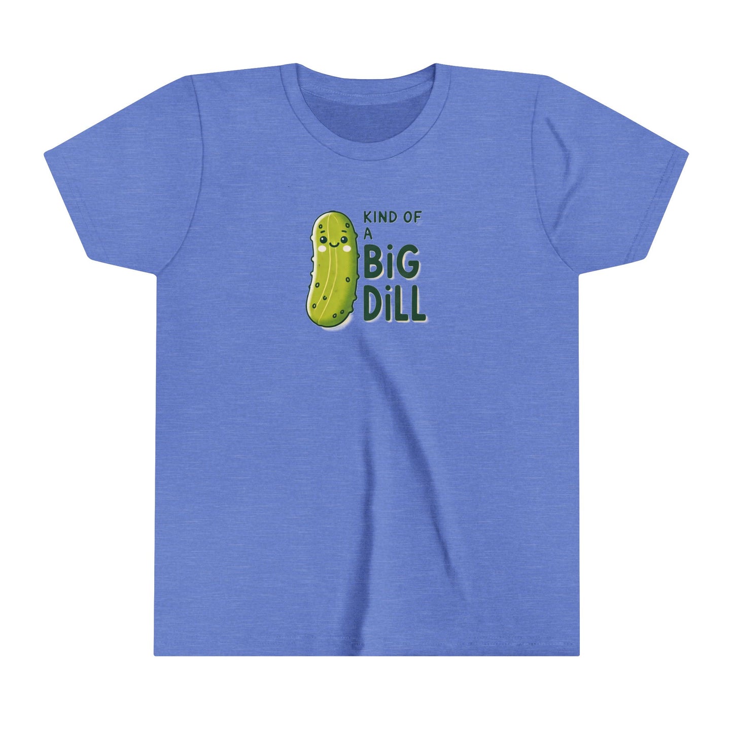 Youth Funny Pickle T-Shirt, Big Dill-ightful Tee, Kind Of A Big Dill, Cute Dill Shirt, Unisex Jersey Top, Foodie Gift