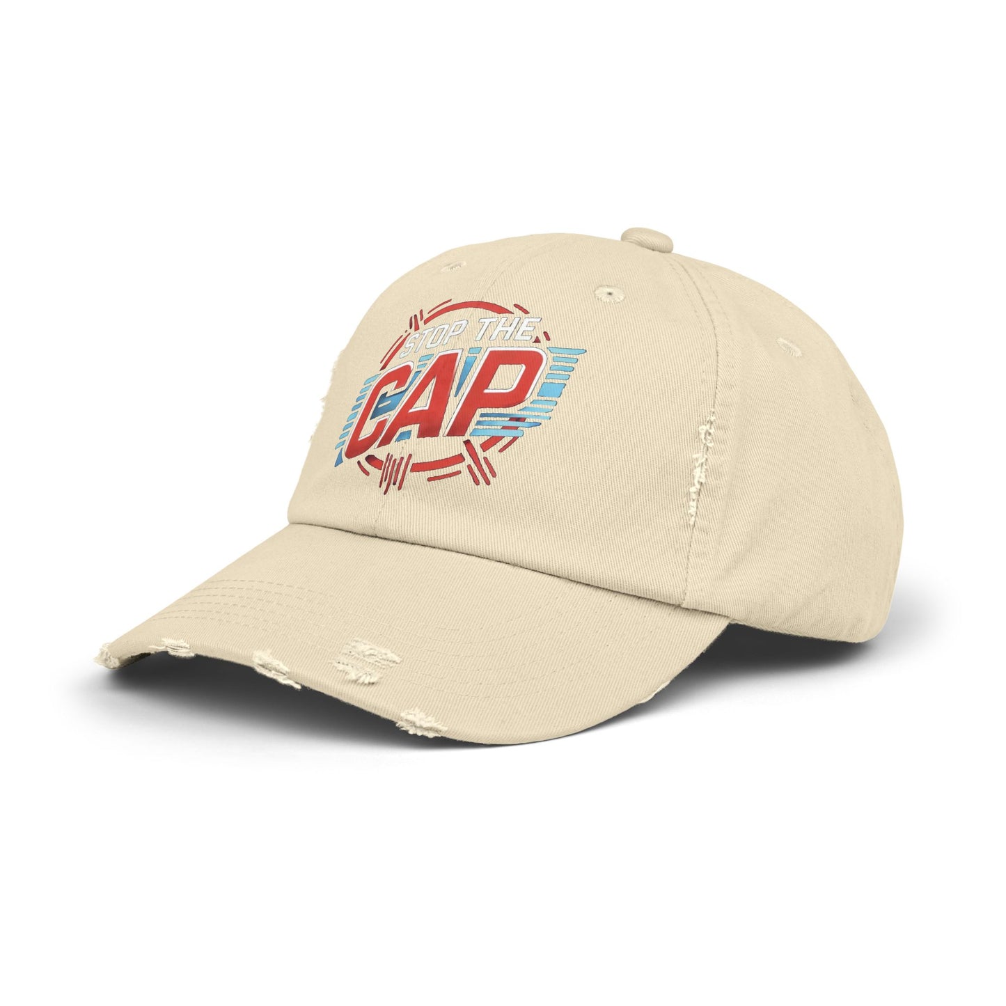 Stop The CAP Meme Hat, Unisex Baseball Cap, Novelty Dad Hat, Vintage Distressed Cap, Retro Baseball Cap