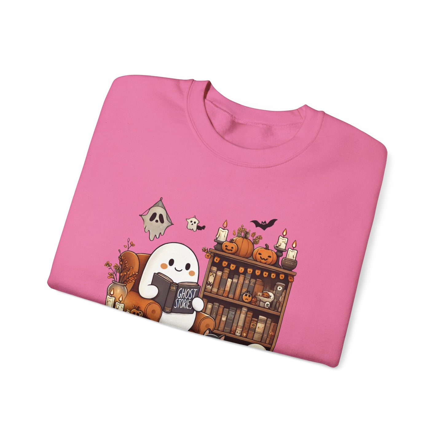 Ghost Reading Ghost Stories Halloween Sweatshirt
