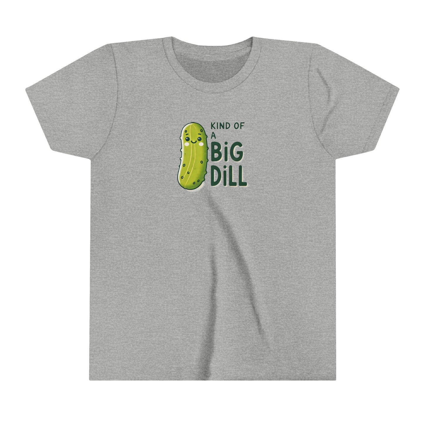 Youth Funny Pickle T-Shirt, Big Dill-ightful Tee, Kind Of A Big Dill, Cute Dill Shirt, Unisex Jersey Top, Foodie Gift