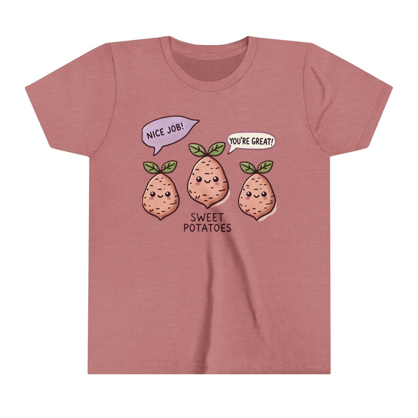 Youth Short Sleeve Tee, Funny Potato Shirt, Cute Kids Sweet Potato Lover Gift Foodie Shirt