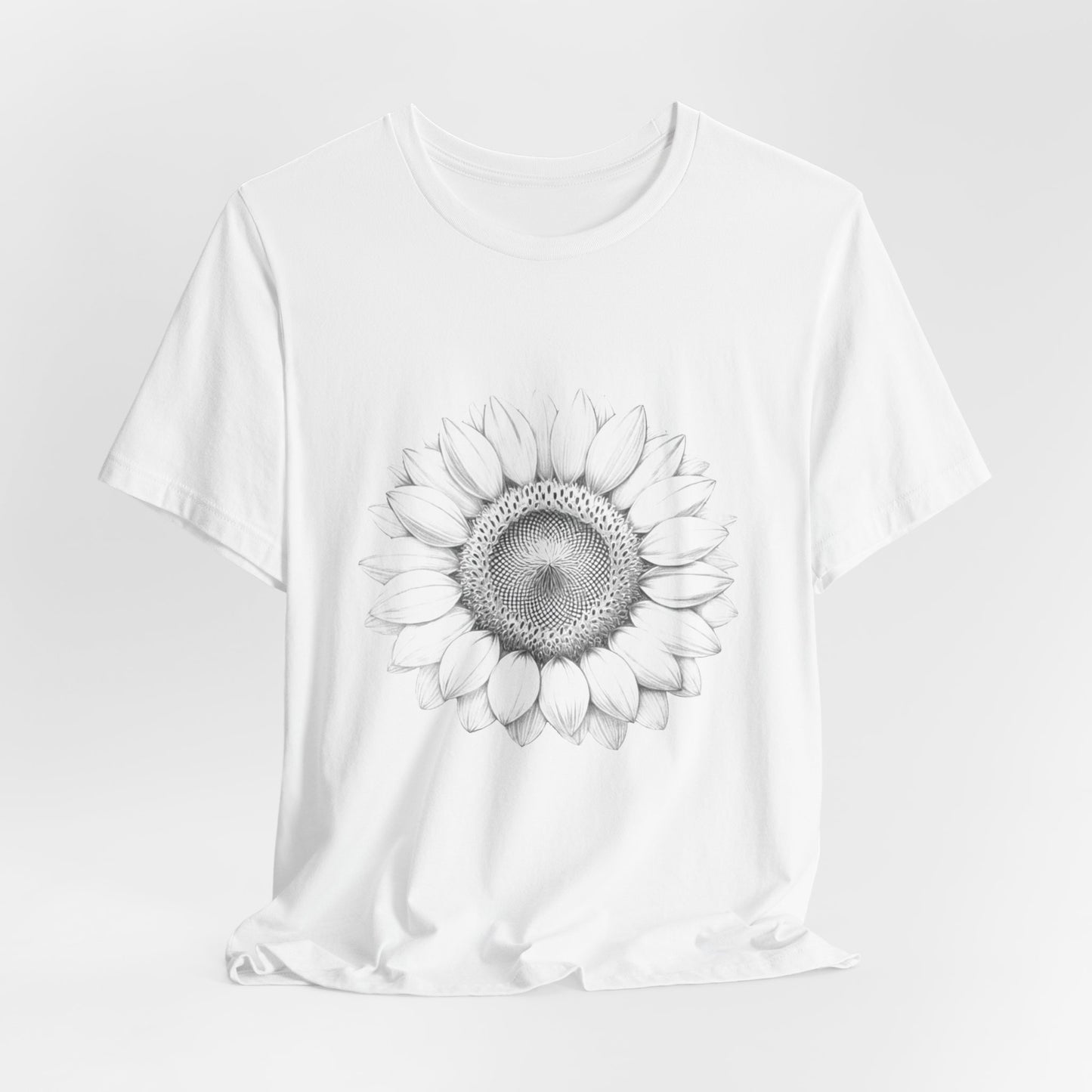 Vintage Drawn Sunflower Tshirt, Floral Graphic Tee, Retro Flower T-Shirt, Nature Lover Gift, Summer Botanical Shirt