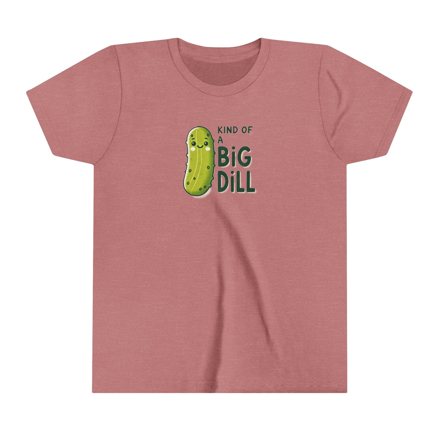 Youth Funny Pickle T-Shirt, Big Dill-ightful Tee, Kind Of A Big Dill, Cute Dill Shirt, Unisex Jersey Top, Foodie Gift