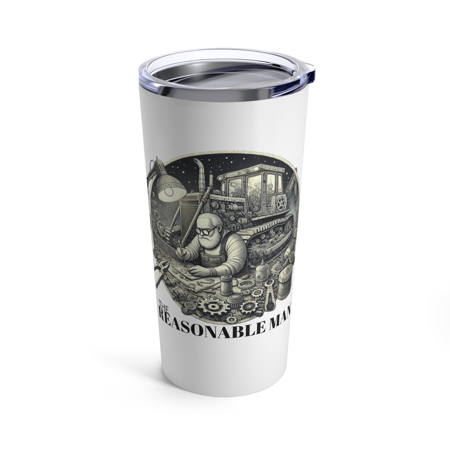 20oz Tumbler - The Reasonable Man Bulldozer Meme Funny Drinkware Gift