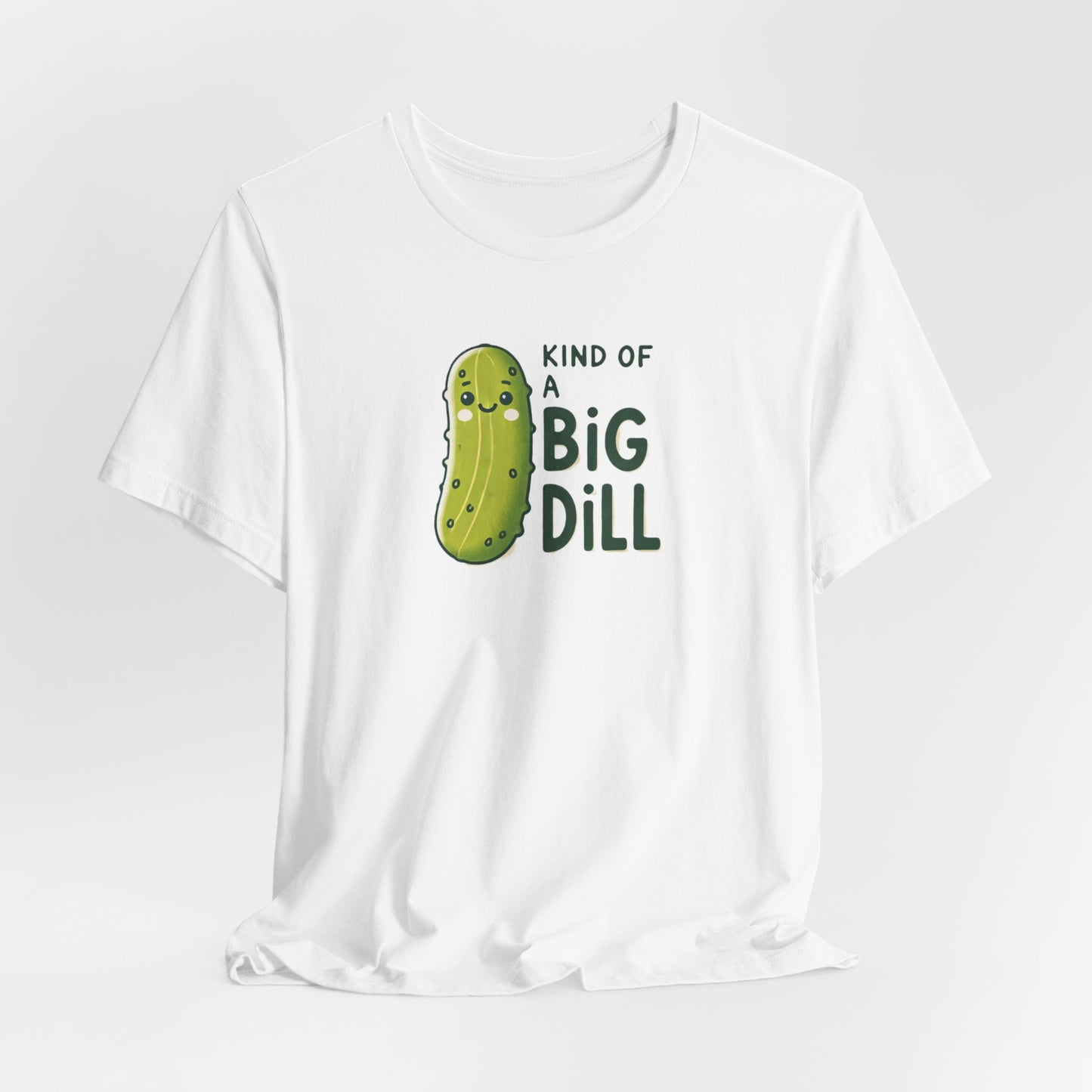 Funny Pickle T-Shirt, Big Dill-ightful Tee, Cute Dill Shirt, Unisex Jersey Top, Foodie Gift