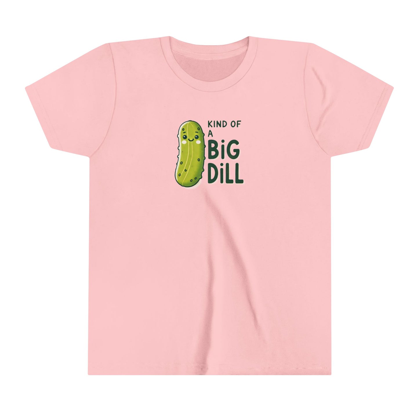 Youth Funny Pickle T-Shirt, Big Dill-ightful Tee, Kind Of A Big Dill, Cute Dill Shirt, Unisex Jersey Top, Foodie Gift