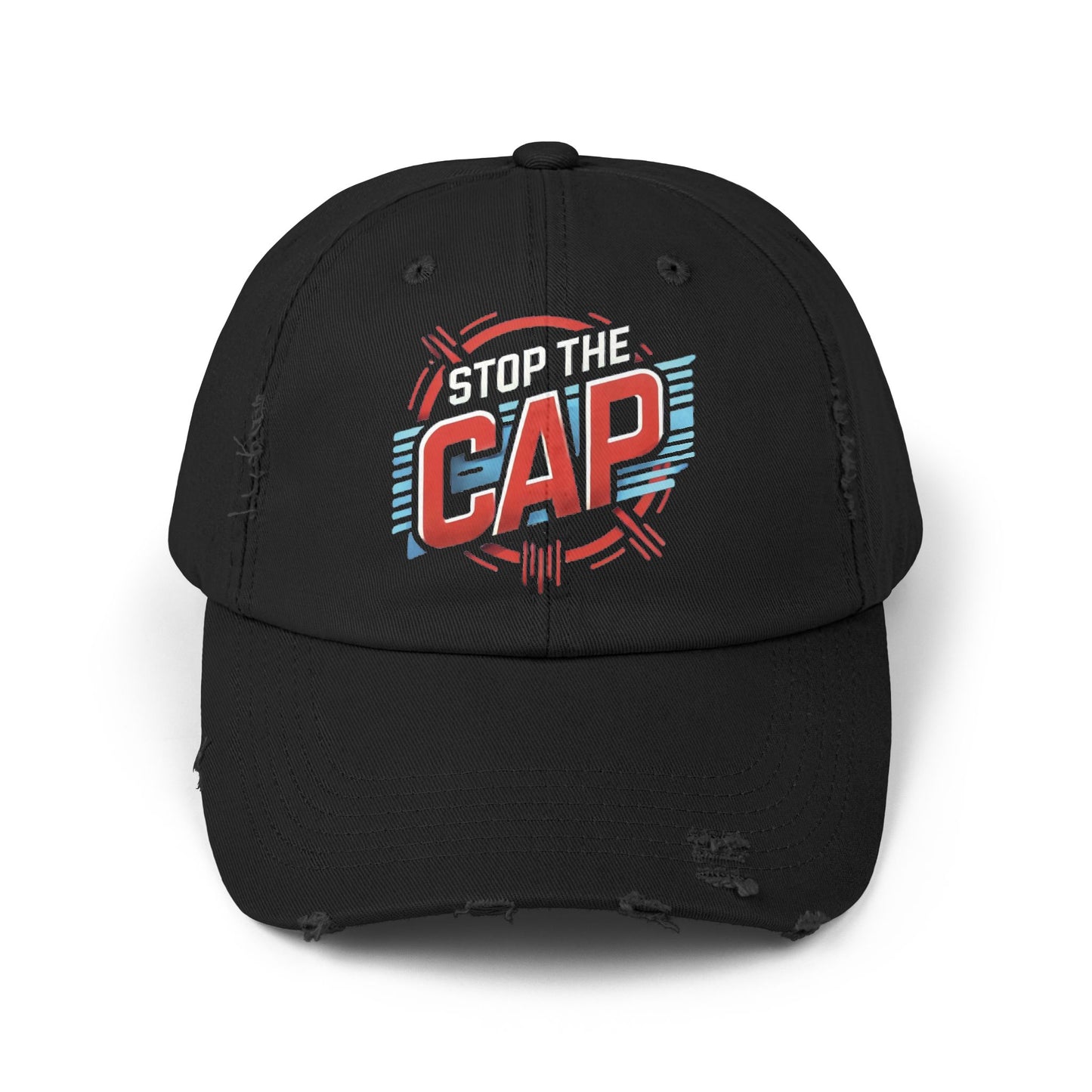 Stop The CAP Meme Hat, Unisex Baseball Cap, Novelty Dad Hat, Vintage Distressed Cap, Retro Baseball Cap