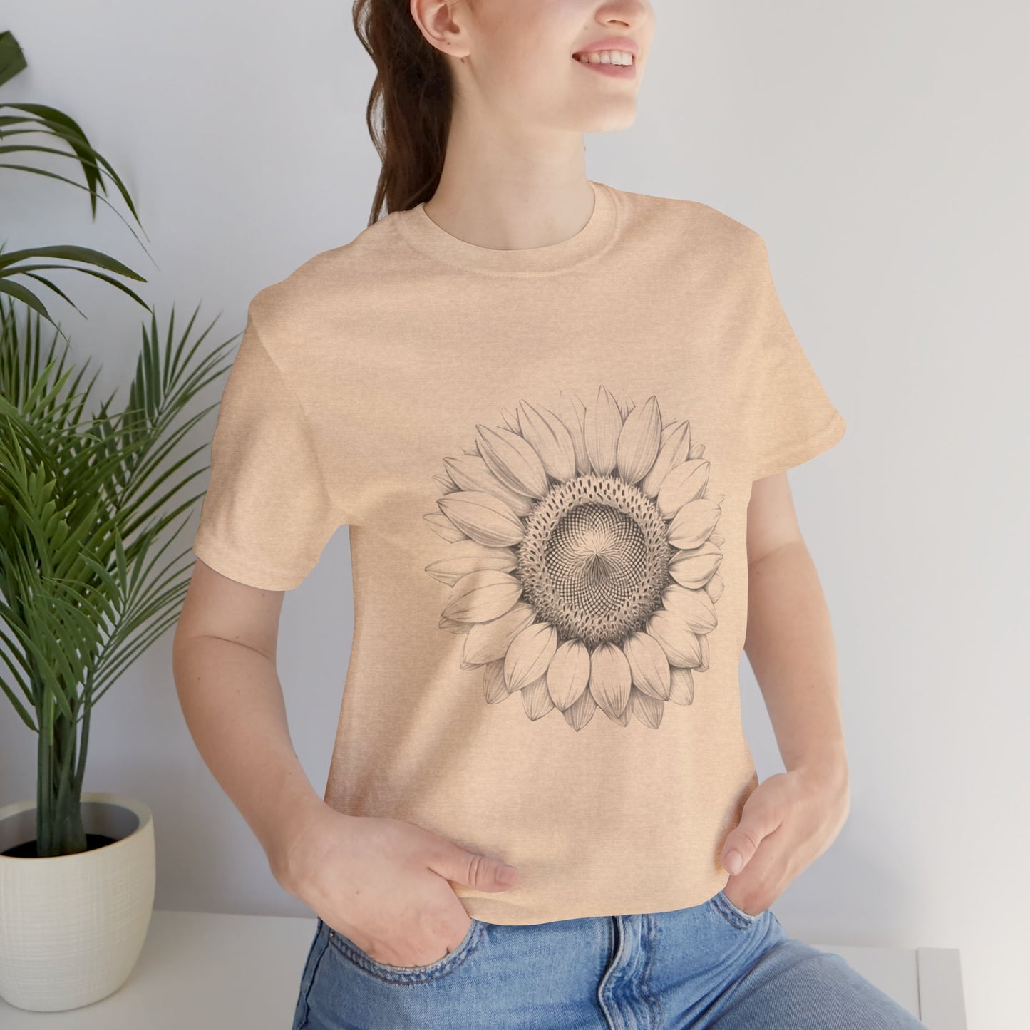 Vintage Drawn Sunflower Tshirt, Floral Graphic Tee, Retro Flower T-Shirt, Nature Lover Gift, Summer Botanical Shirt