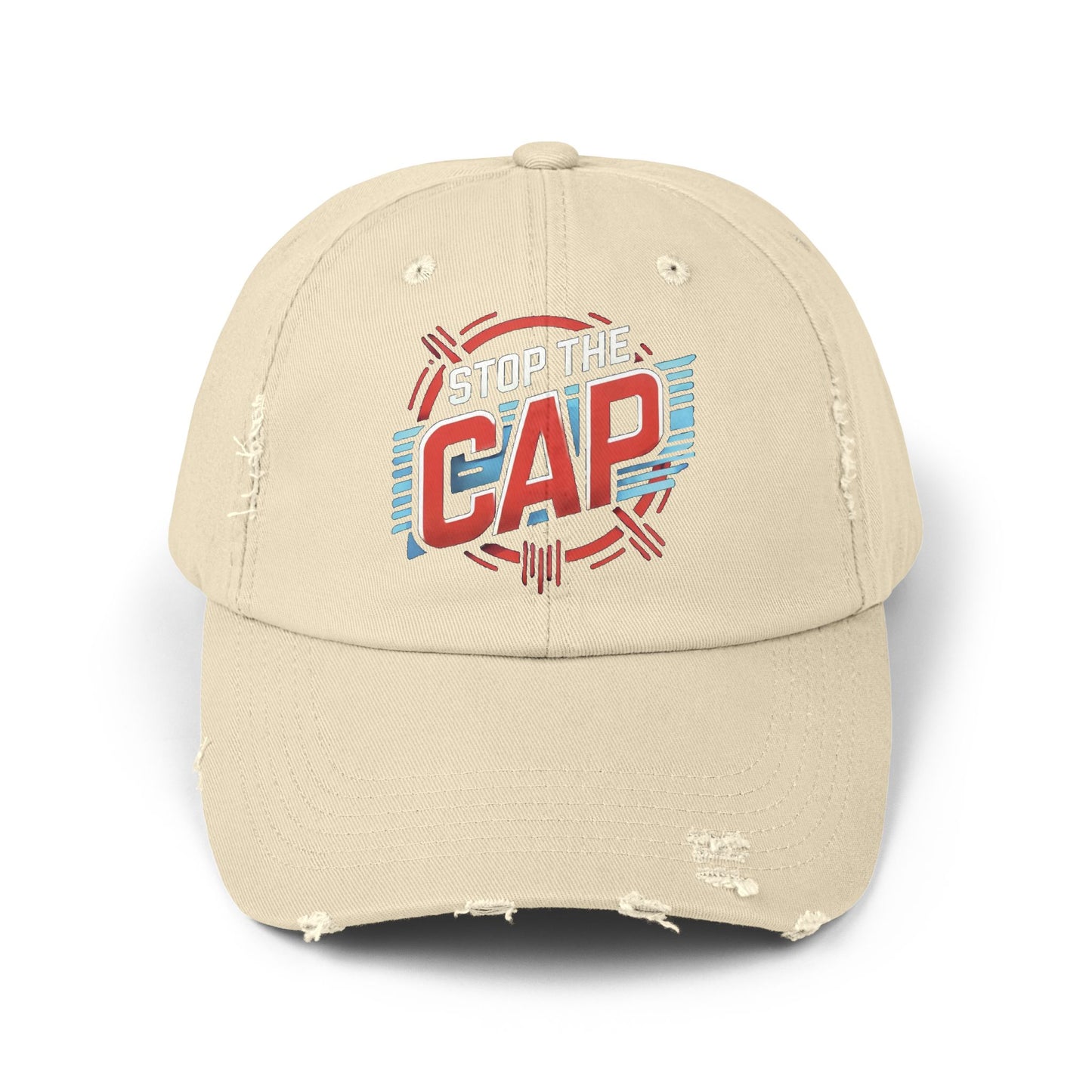 Stop The CAP Meme Hat, Unisex Baseball Cap, Novelty Dad Hat, Vintage Distressed Cap, Retro Baseball Cap