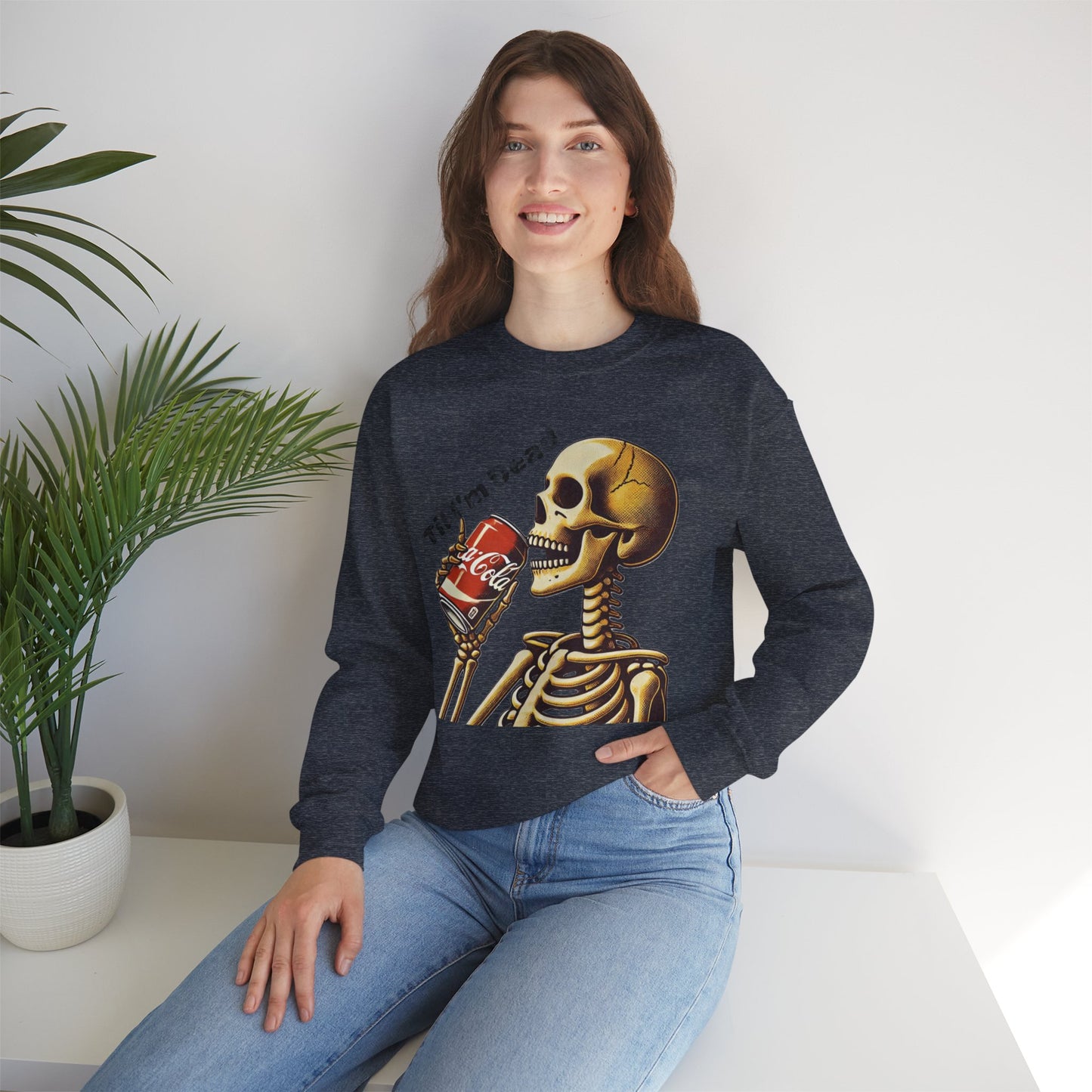 Til I'm Dead Skeleton Drinking A Coke Halloween Sweatshirt