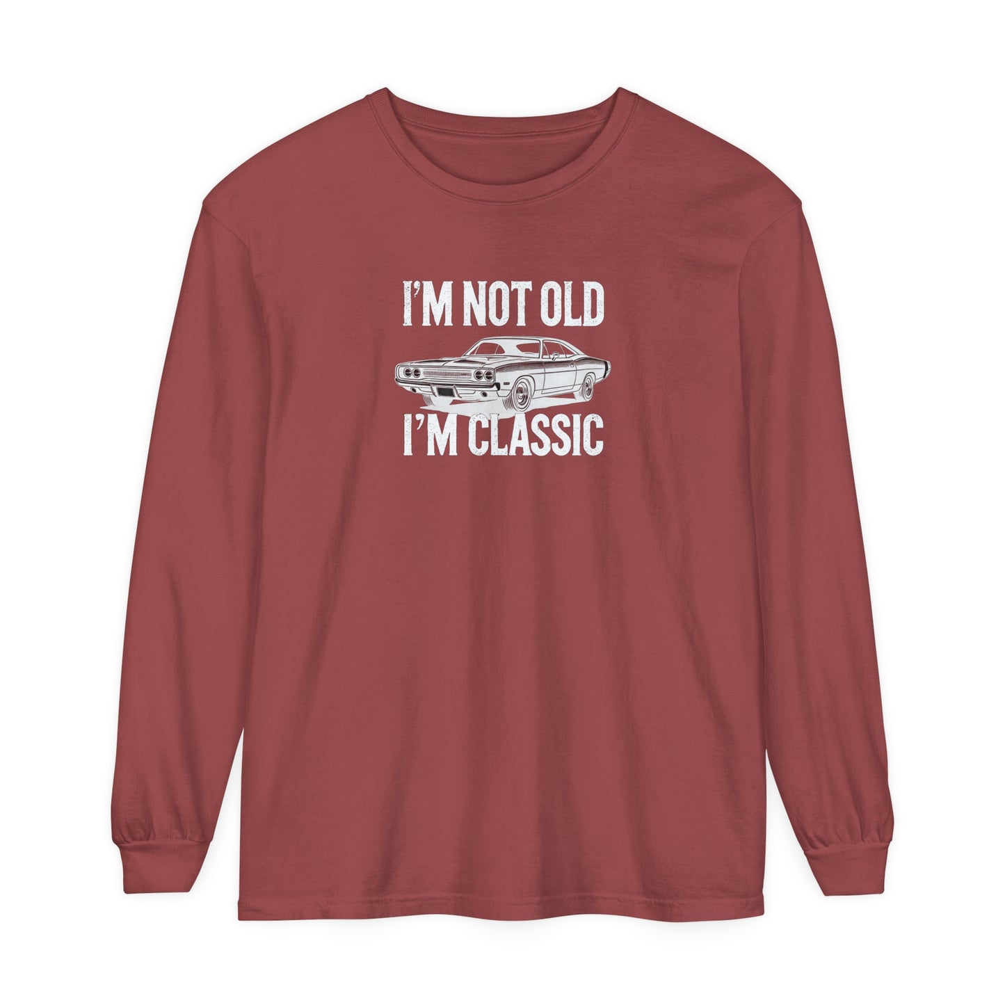 Adult Long Sleeve Tee I'm Not Old I'm Classic Funny Car Meme Graphic T-shirt