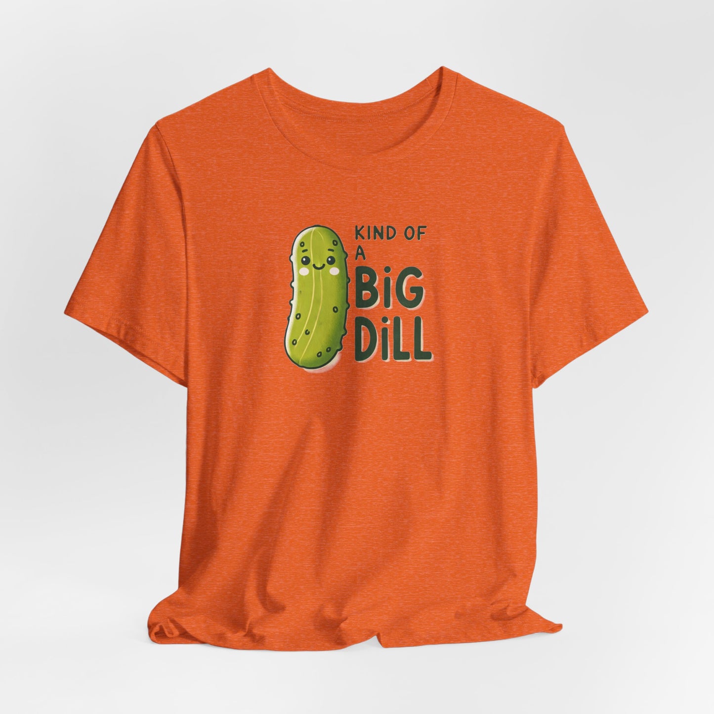 Funny Pickle T-Shirt, Big Dill-ightful Tee, Cute Dill Shirt, Unisex Jersey Top, Foodie Gift