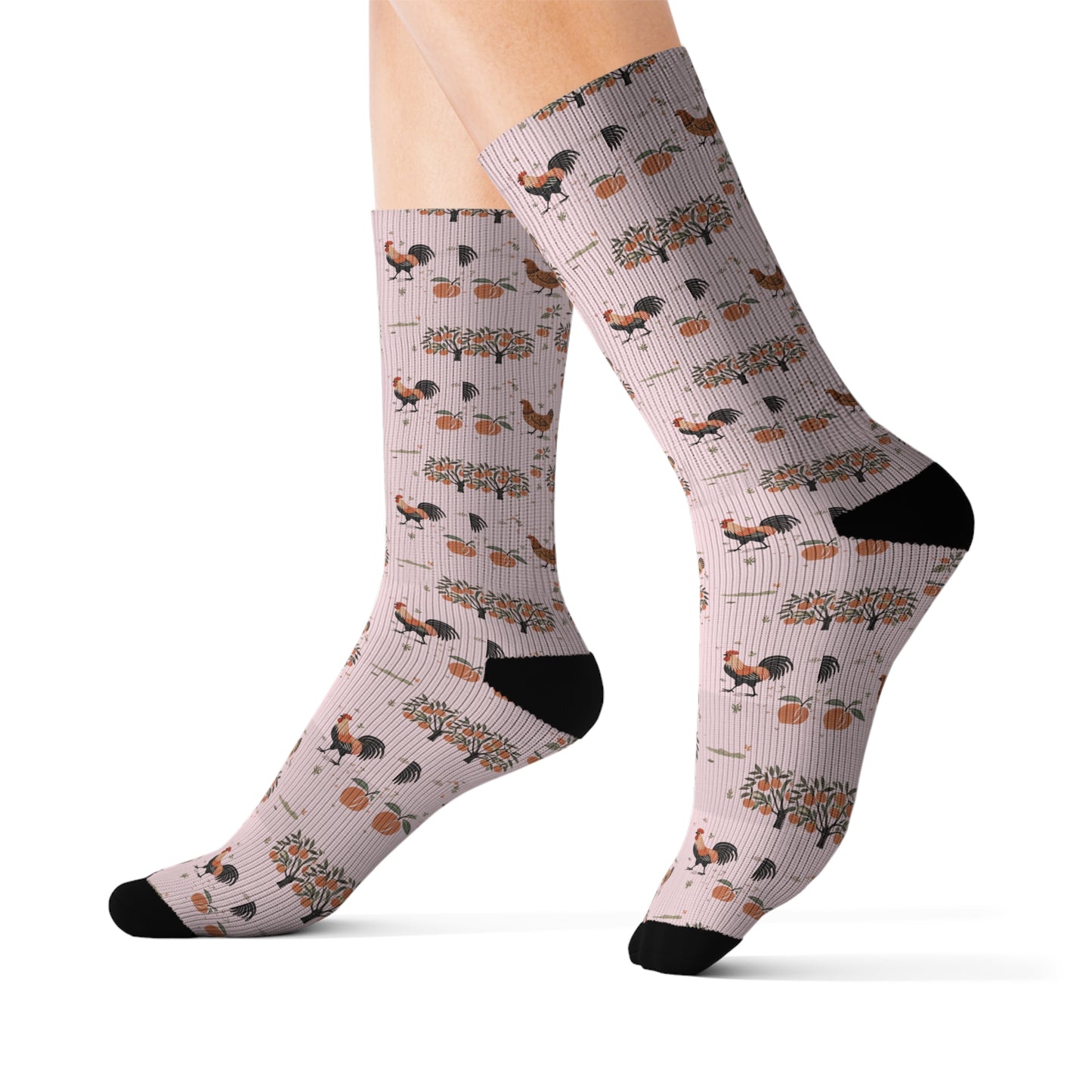 Chickens and Peaches Socks