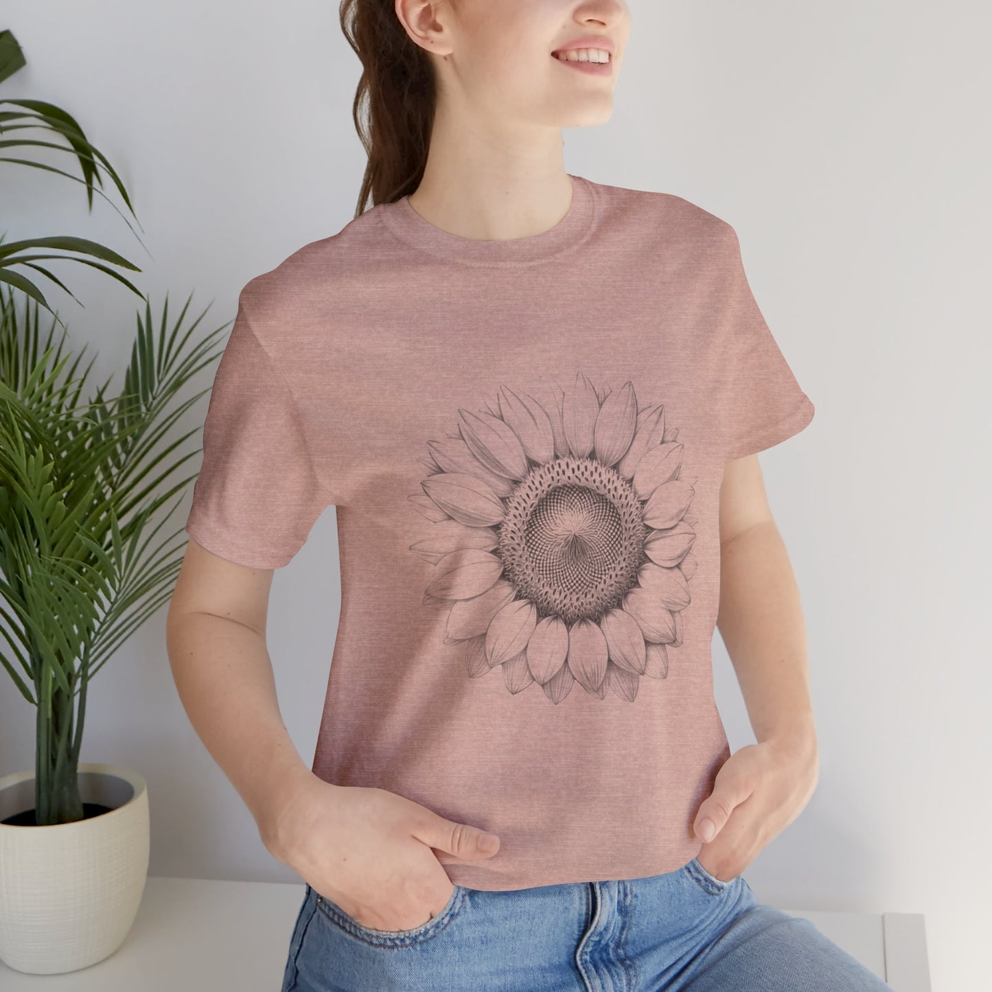 Vintage Drawn Sunflower Tshirt, Floral Graphic Tee, Retro Flower T-Shirt, Nature Lover Gift, Summer Botanical Shirt