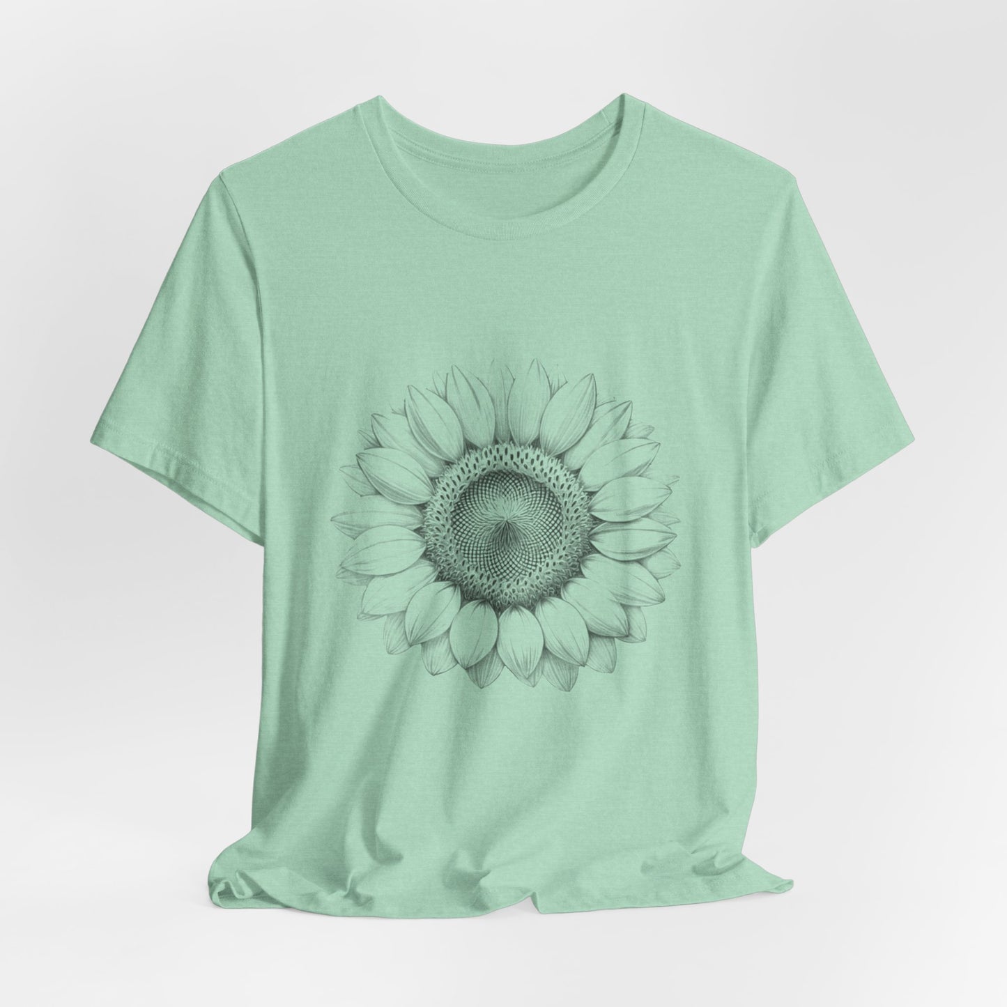 Vintage Drawn Sunflower Tshirt, Floral Graphic Tee, Retro Flower T-Shirt, Nature Lover Gift, Summer Botanical Shirt