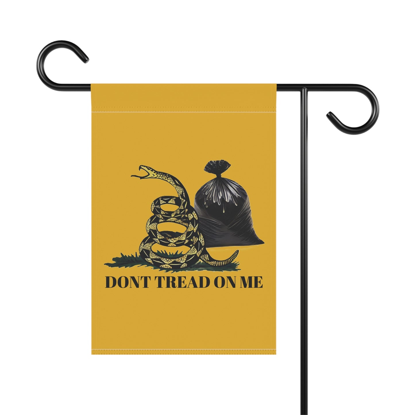 Don't Tread On Me Garbage Bag Gadsden Flag, Patriotic Outdoor House Sign, Liberty Flag Pennant, USA Yard Art