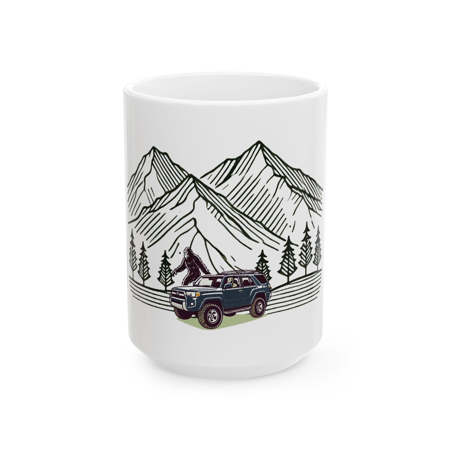 Bigfoot Spotted In A 4Runner Ceramic Mug