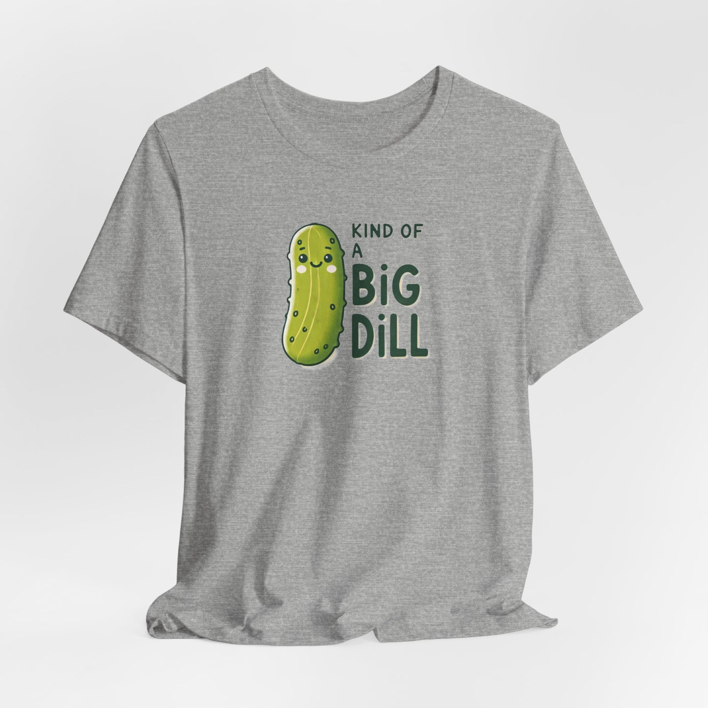 Funny Pickle T-Shirt, Big Dill-ightful Tee, Cute Dill Shirt, Unisex Jersey Top, Foodie Gift